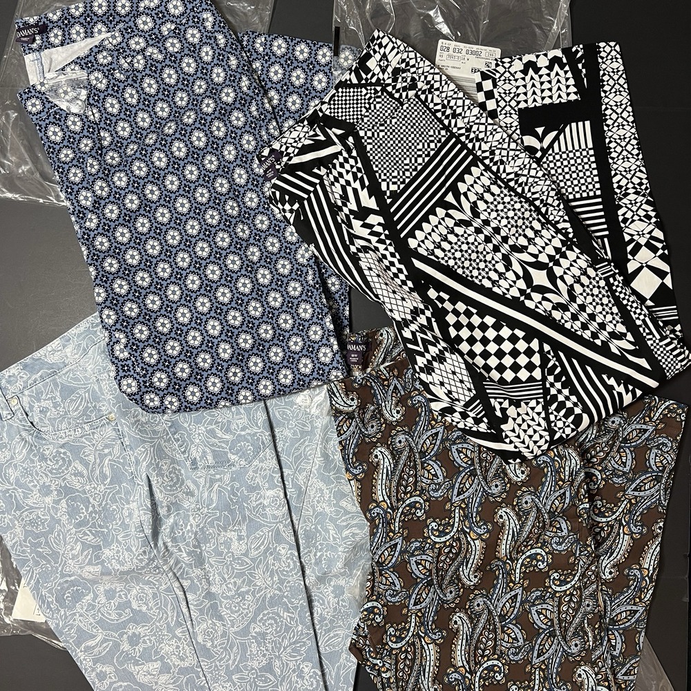 Roaman's Women's Pants Bundle Of 4 Plus Size 18W Stretch Denim Workwear New